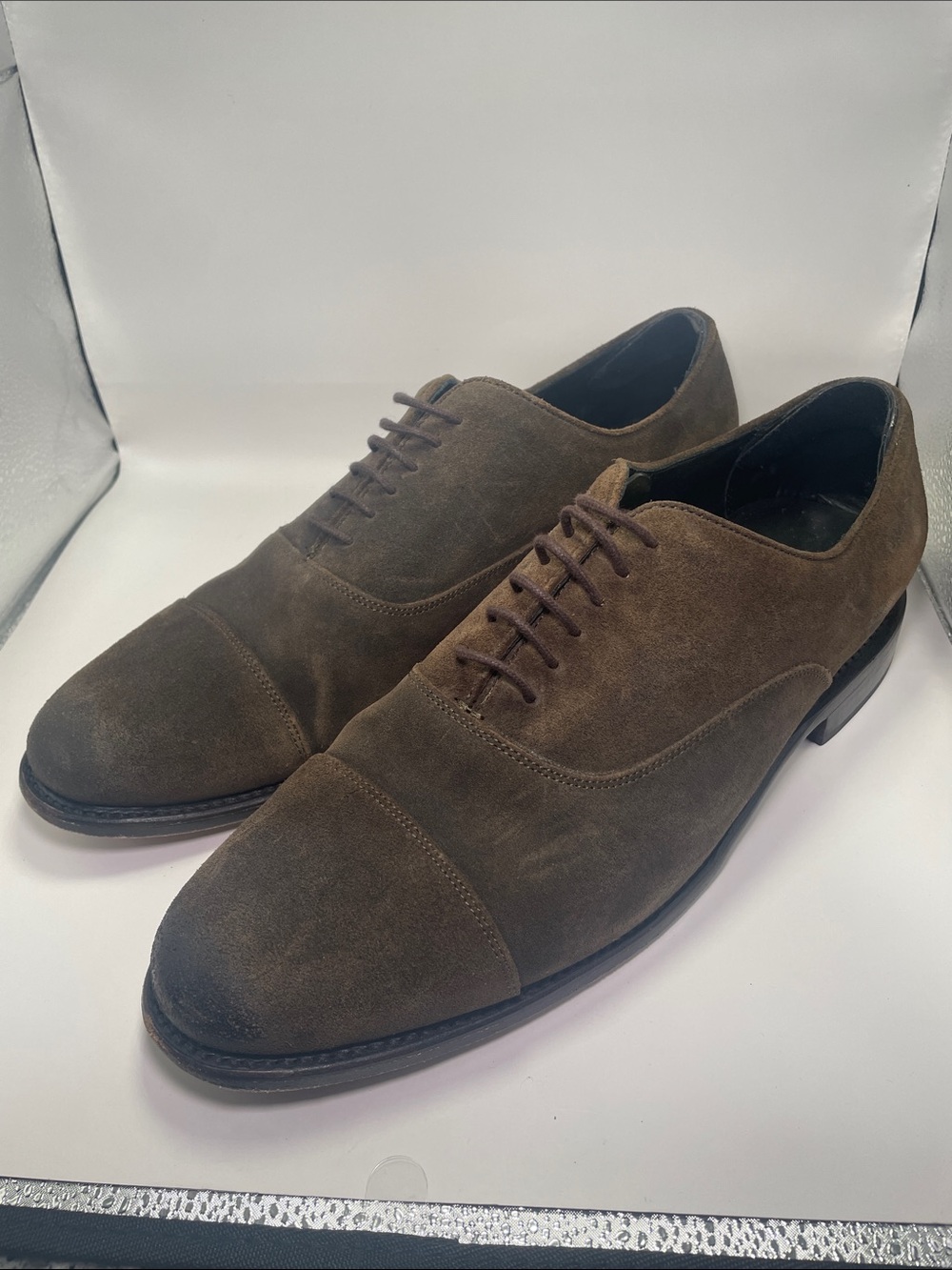 Thursday Boot Co Executive Suede Mens Oxford Dress Shoes Brown - 11.5